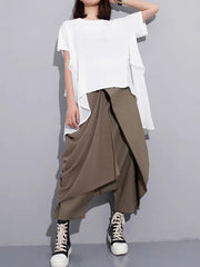 Eva High Waist Trendy Irregular Trousers