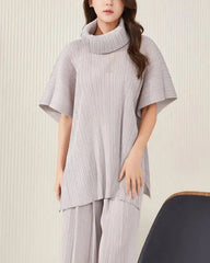 Luxury Pleated Short Sleeve Top