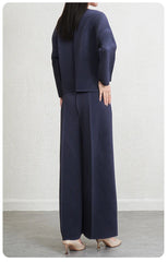 Luxury Pleated Top & Wide Leg Pant