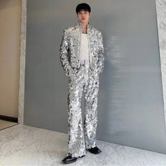 Statement Men's Shiny Sequin Blazer & Pants