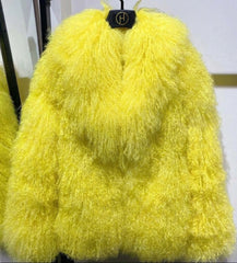 Tibetan Mongolian Lamb Fur Coat
