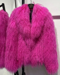 Tibetan Mongolian Lamb Fur Coat