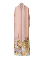 Truly Pleated Floral Oversized Trench Coat - Pink