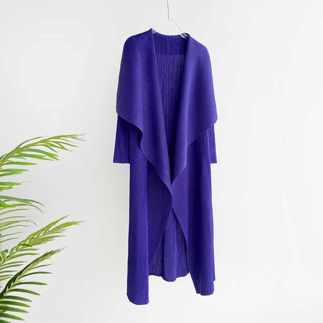 Truly_Pliss_Pleated_Oversized_Collar_Coat - Purple