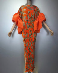 Luxury Plissé Kaftan Dress
