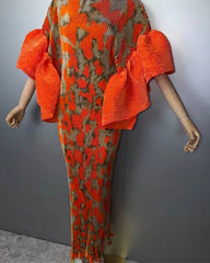 Luxury Plissé Kaftan Dress