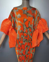Luxury Plissé Kaftan Dress