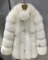 Luxury Genuine Fox Fur Coat