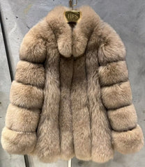 Luxury Genuine Fox Fur Coat