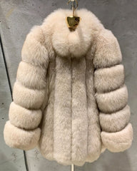 Luxury Genuine Fox Fur Coat