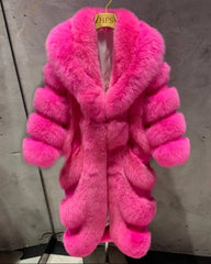 Women's Fox Fur Trench Coat
