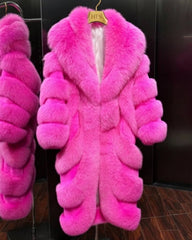 Women's Fox Fur Trench Coat