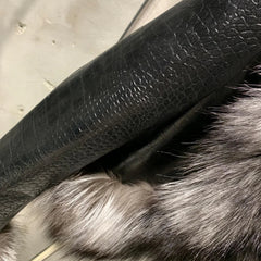 Custom Fox Fur Leather Crop Jacket