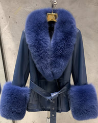 Luxury Sheepskin & Fox Fur Jacket