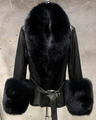Luxury Sheepskin & Fox Fur Jacket