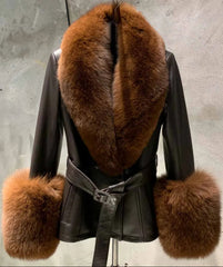 Luxury Sheepskin & Fox Fur Jacket