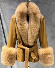 Luxury Sheepskin & Fox Fur Jacket