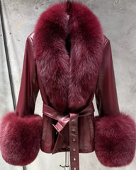 Luxury Sheepskin & Fox Fur Jacket