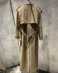 Couture Suede Full-Length Trench Coat