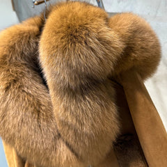 Couture Suede Shearling & Fur Jacket