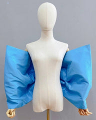 Couture Taffeta Detachable Train Cape