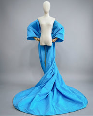 Couture Taffeta Detachable Train Cape