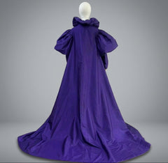 Couture Puffed-Sleeve Cape