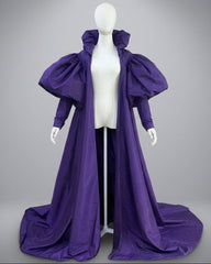 Couture Puffed-Sleeve Cape