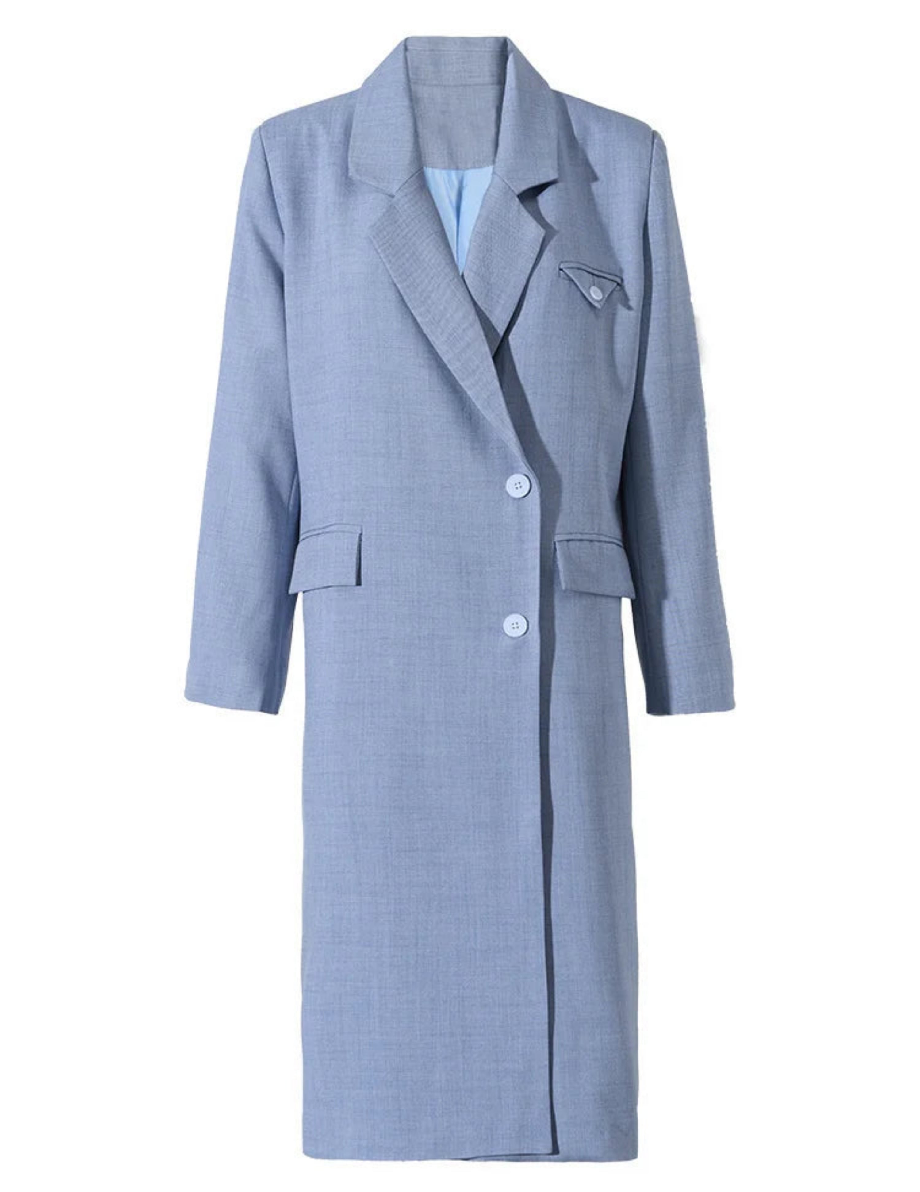 Women's Boyfriend Longline Oversized Blazer Coat