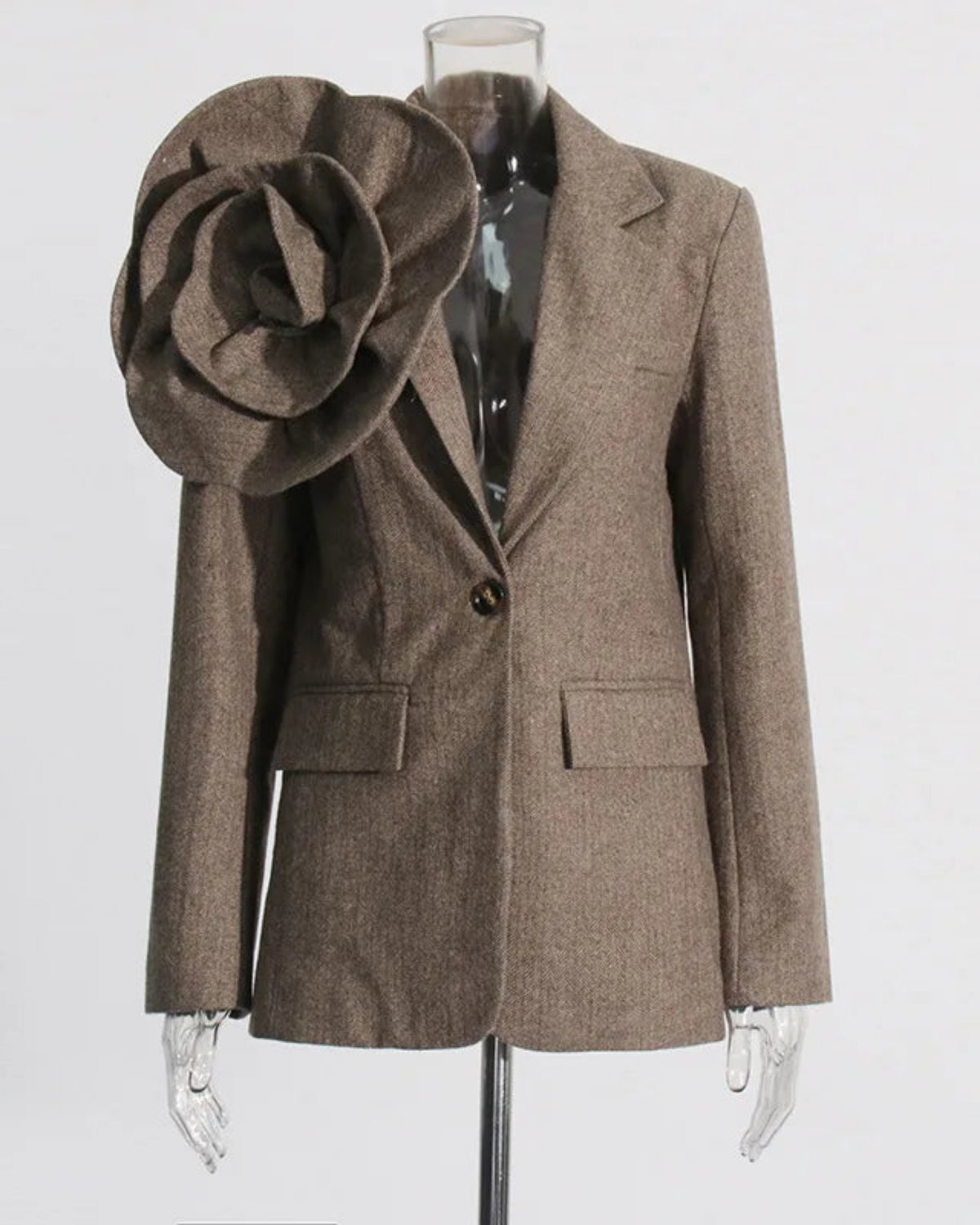 Women's Detachable Floral Appliqué Blazer
