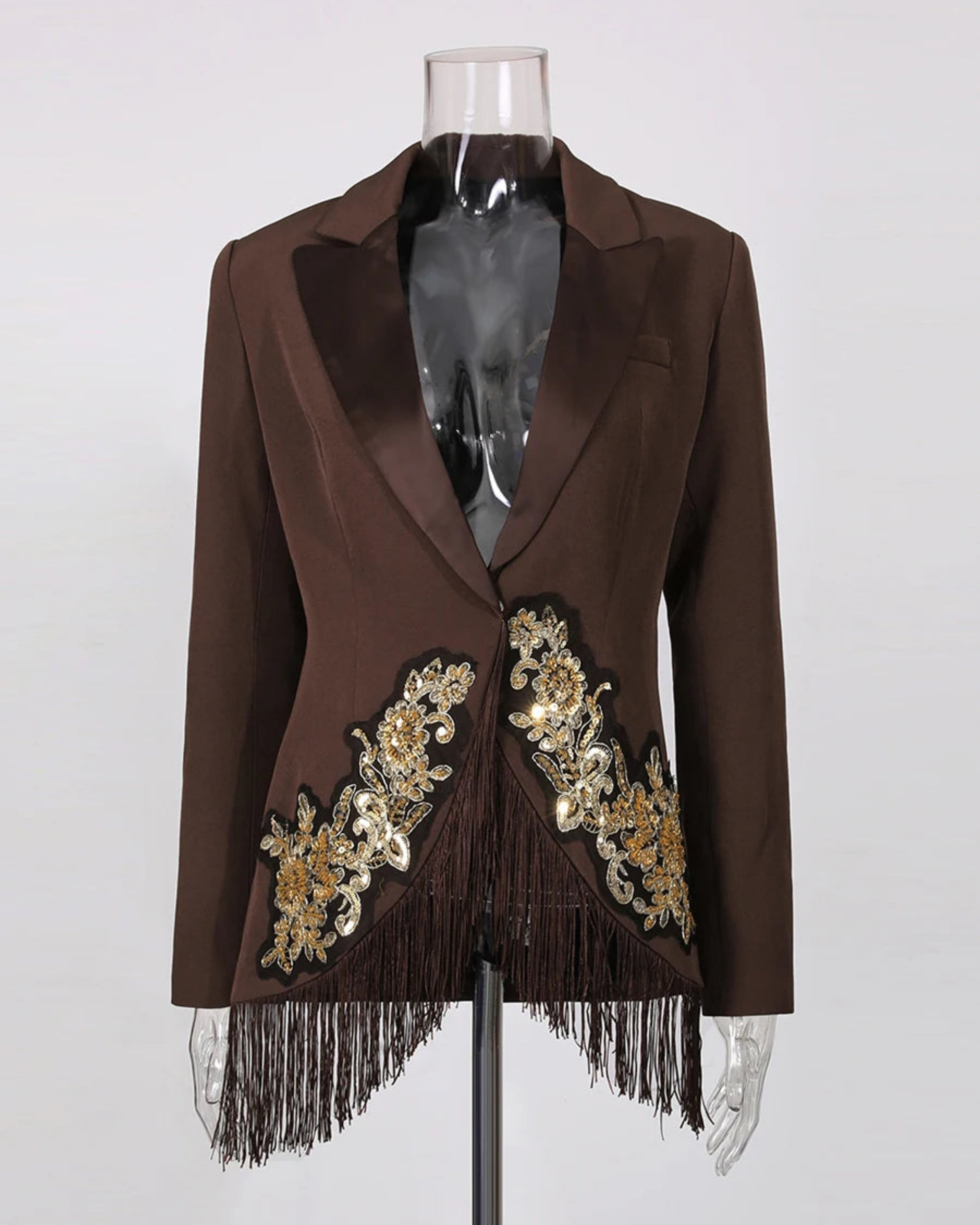 Women's Embellished Dressy Fringe Blazer