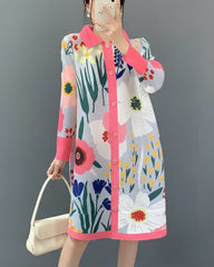 Luxury Pleated Tunic Dress