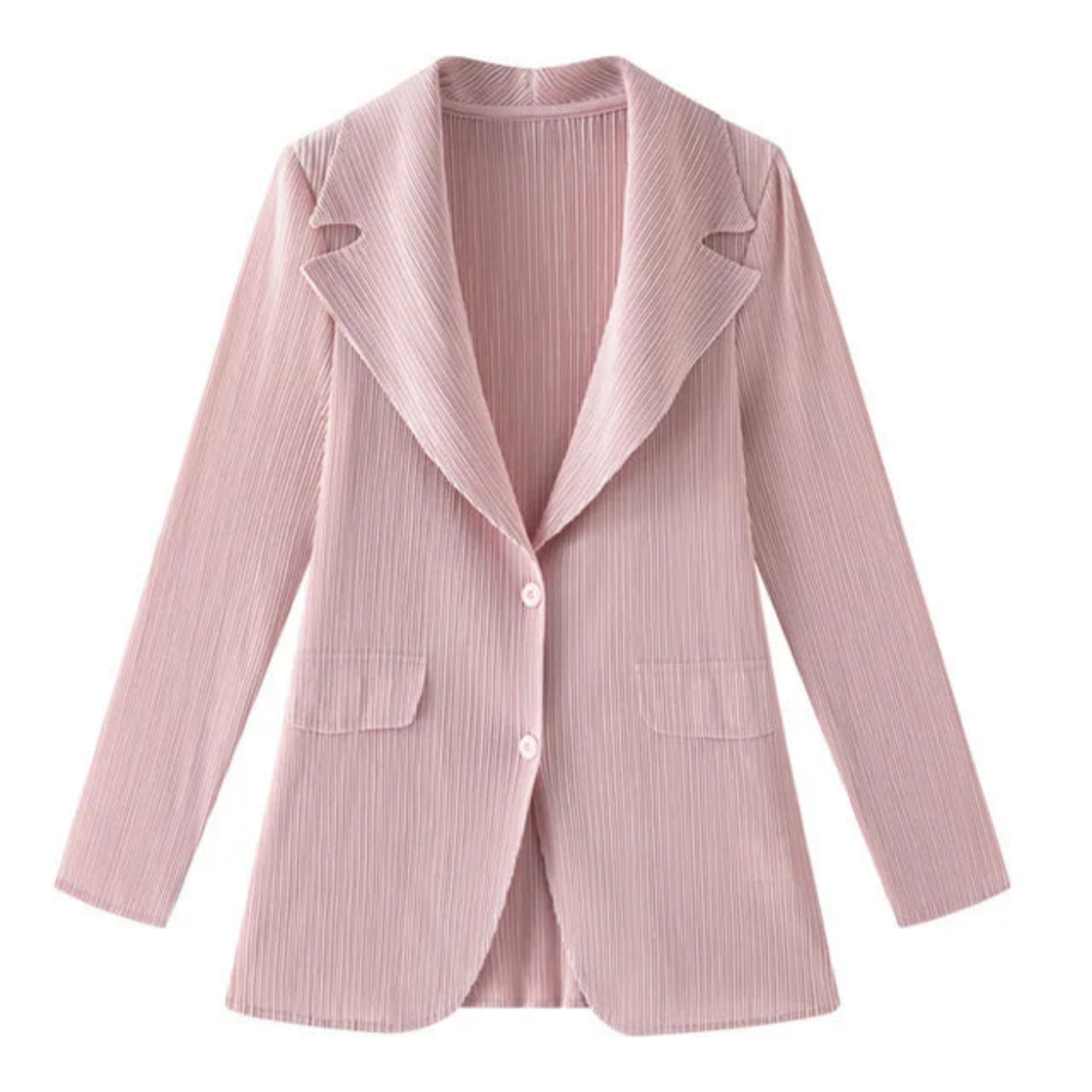 Women’s Pleated Blazer Jacket Plissé Japanese-Designer