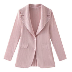Women’s Pleated Blazer Jacket Plissé Japanese-Designer