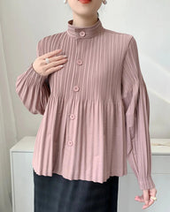 Women’s Pleated Short Coat Plissé Japanese-Designer