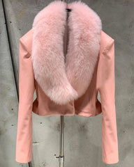Couture Lambskin & Fox Fur Jacket