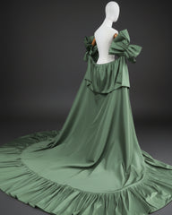 Off-The-Shoulder Taffeta Cape