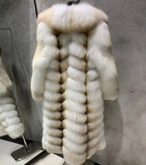 Luxury Fox Fur Full-Length Coat