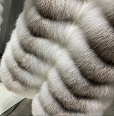 Luxury Fox Fur Full-Length Coat