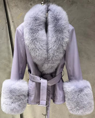 Luxury Sheepskin & Fox Fur Jacket