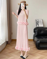 Luxury Pleated Skirt & Top Set