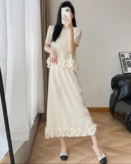 Luxury Pleated Skirt & Top Set