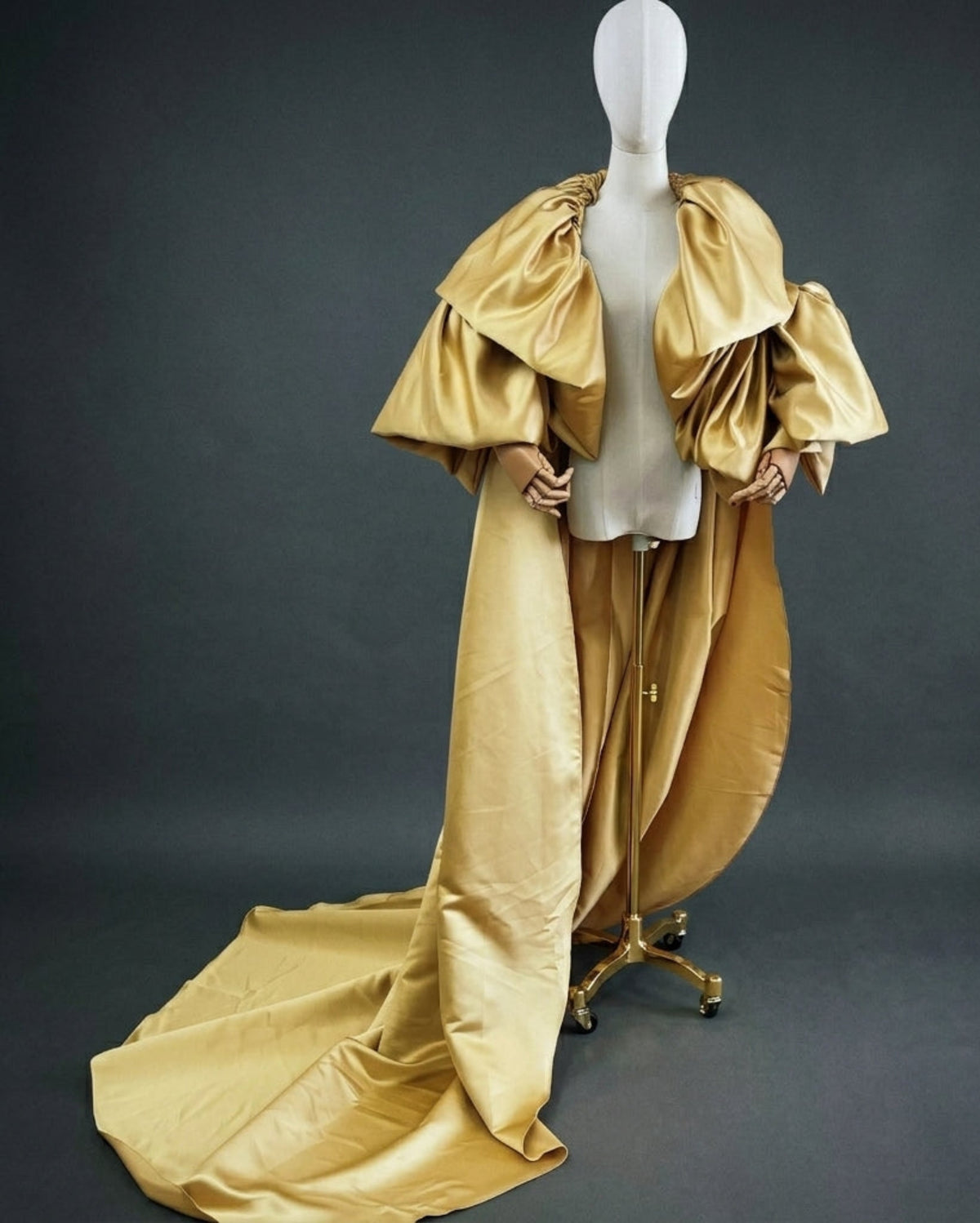Gold Taffeta Opera Cape