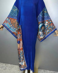 Pleated Kimono Sleeve Kaftan