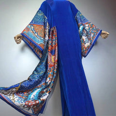 Pleated Kimono Sleeve Kaftan