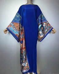 Pleated Kimono Sleeve Kaftan