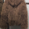 Designer Oversized Shearling Mongolian Fur Coat