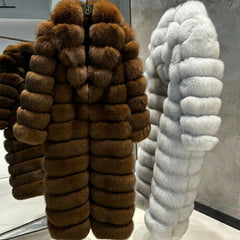 Custom Fox Fur Full-Length Coat
