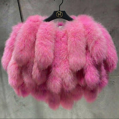 Genuine Fox Fur Tail Cape Wrap
