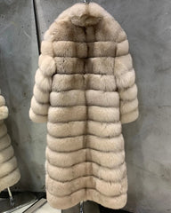 Custom Fox Fur Full-Length Coat